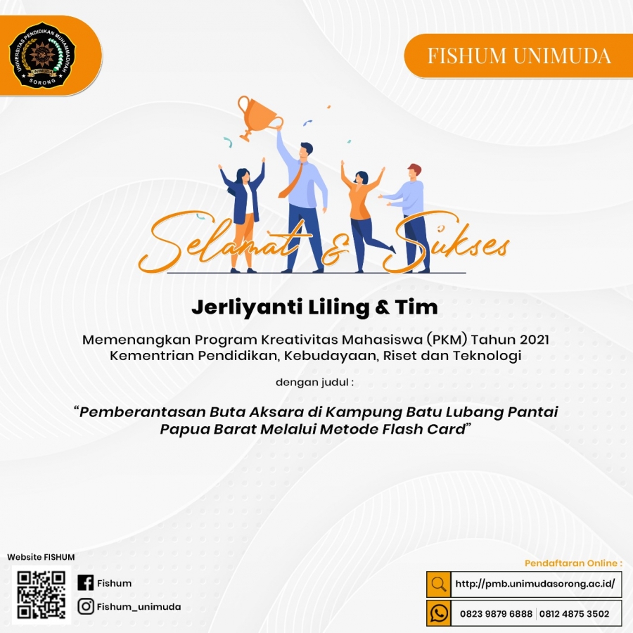 4 Tim Mahasiswa Menangkan PKM, Mahasiswa FISHUM salah Satunya