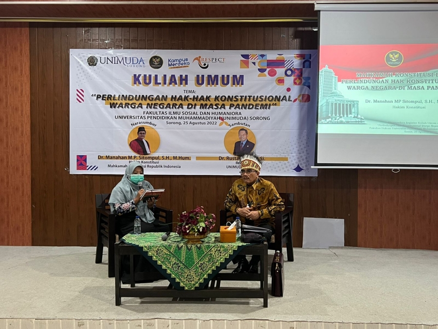 Mahkamah Konstitusi Gelar Kuliah Umum di UNIMUDA Sorong