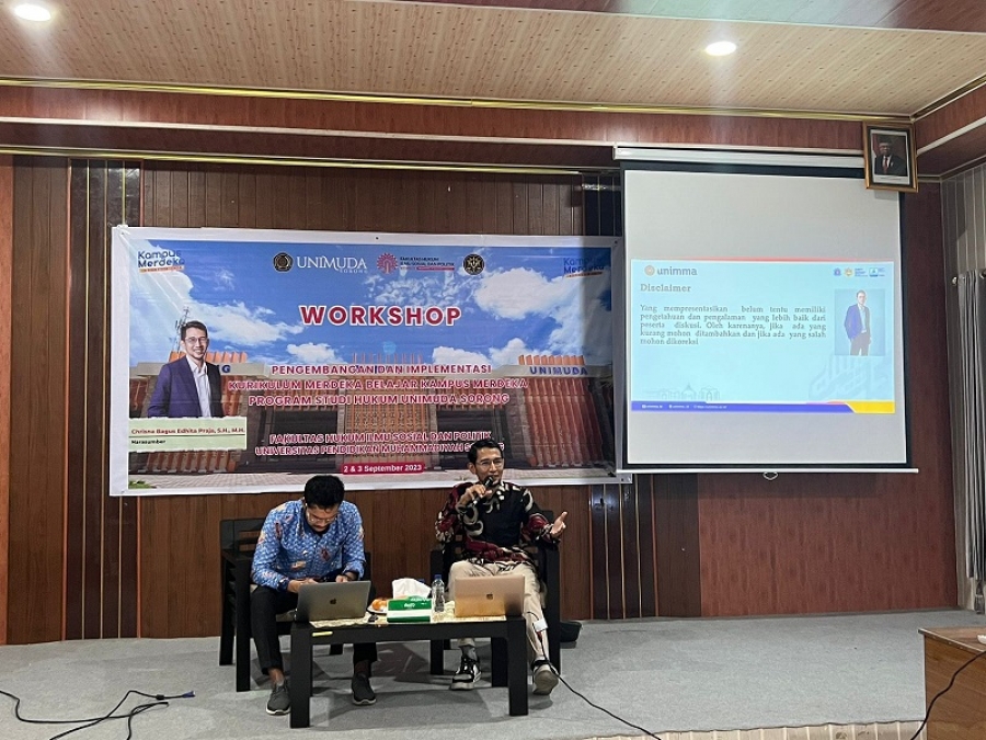 Program Studi Hukum UNIMUDA Gelar Workshop Pengembangan dan Implementasi Kurikulum MBKM Guna Meningkatkan Mutu Pendidikan