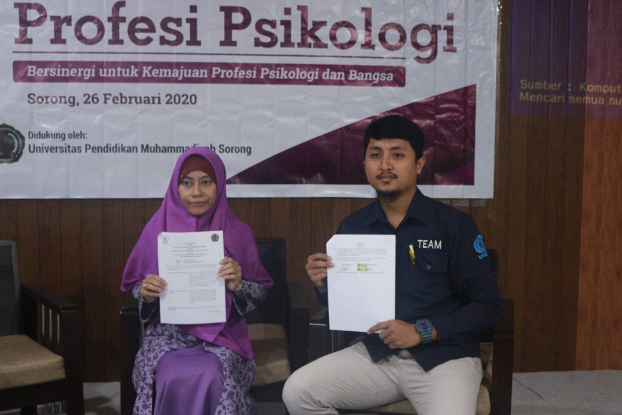 TEKEN MoU, PRODI PSIKOLOGI UNIMUDA DAN HIMPSI-PB BERSINERGI